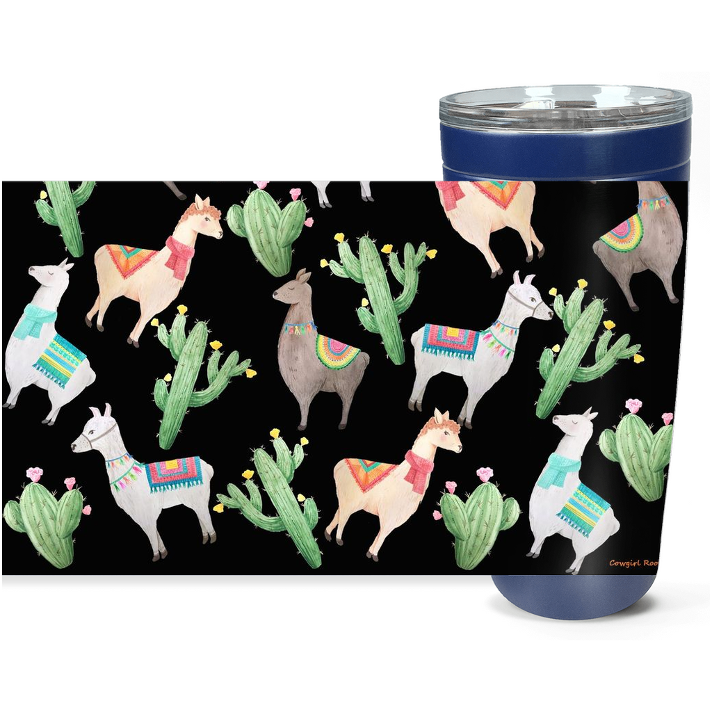 Cowgirl Roots™ Desert LLamas Tumbler 20oz Stainless Steel Insulated Hot and Cold Travel Mugs