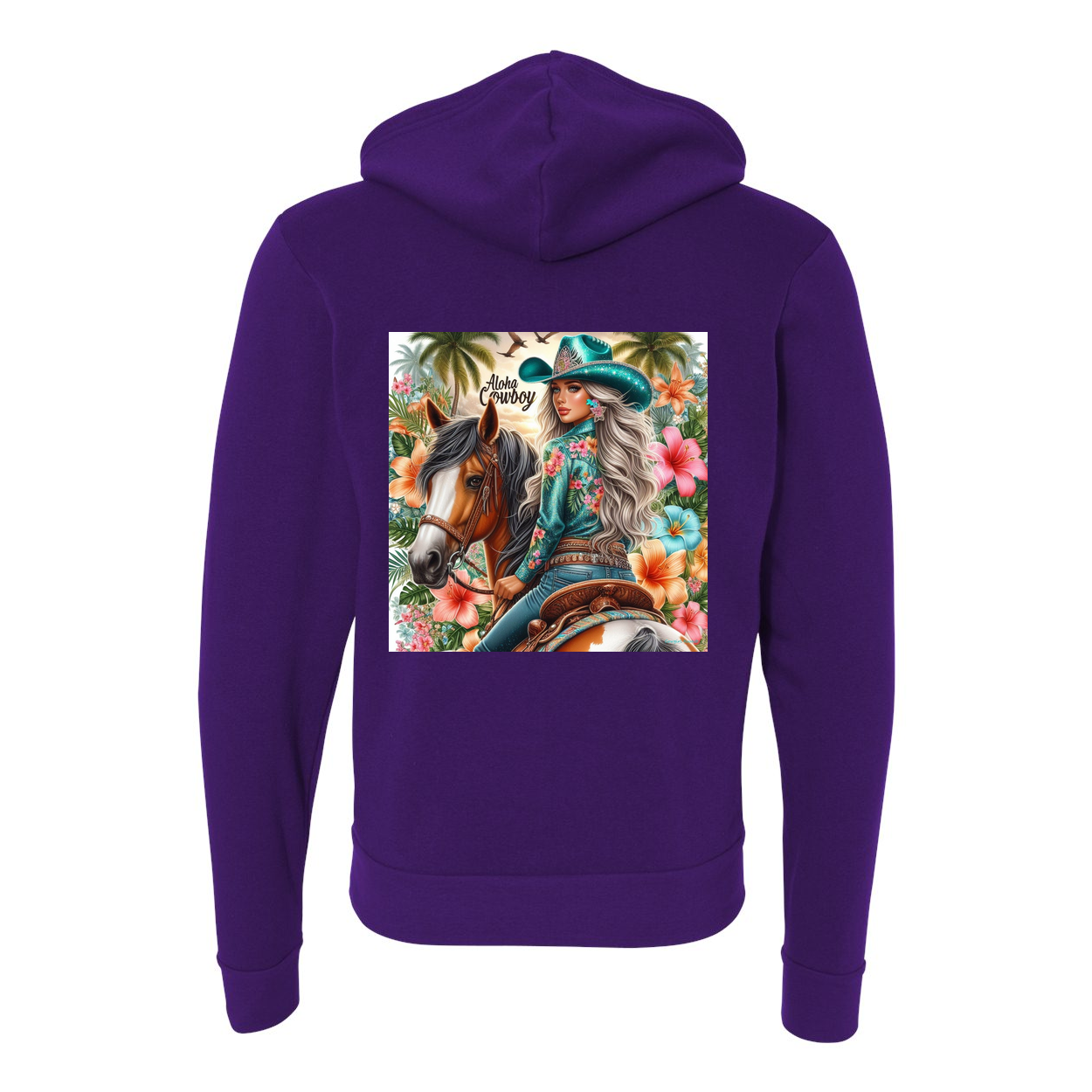 Aloha Cowboy Zip-Up Front Pocket Hoodies