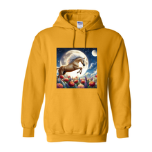 Load image into Gallery viewer, Palomino Moonshine Horse Pull Over Front Pocket Hoodies
