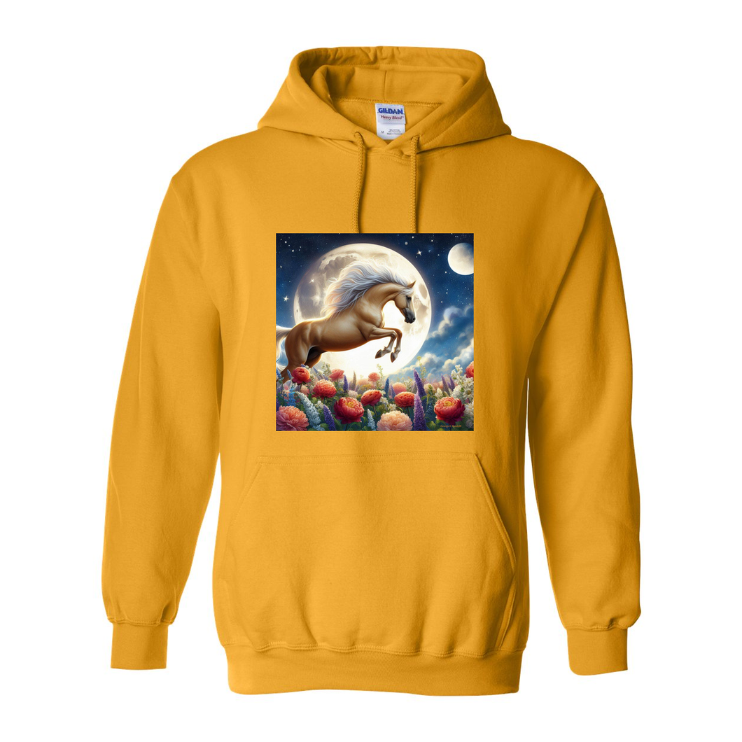 Palomino Moonshine Horse Pull Over Front Pocket Hoodies
