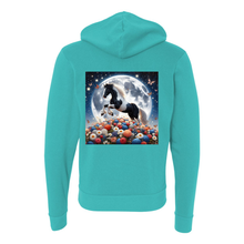 Load image into Gallery viewer, Spring Moon Horse Zip-Up Front Pocket Hooded Sweatshirts
