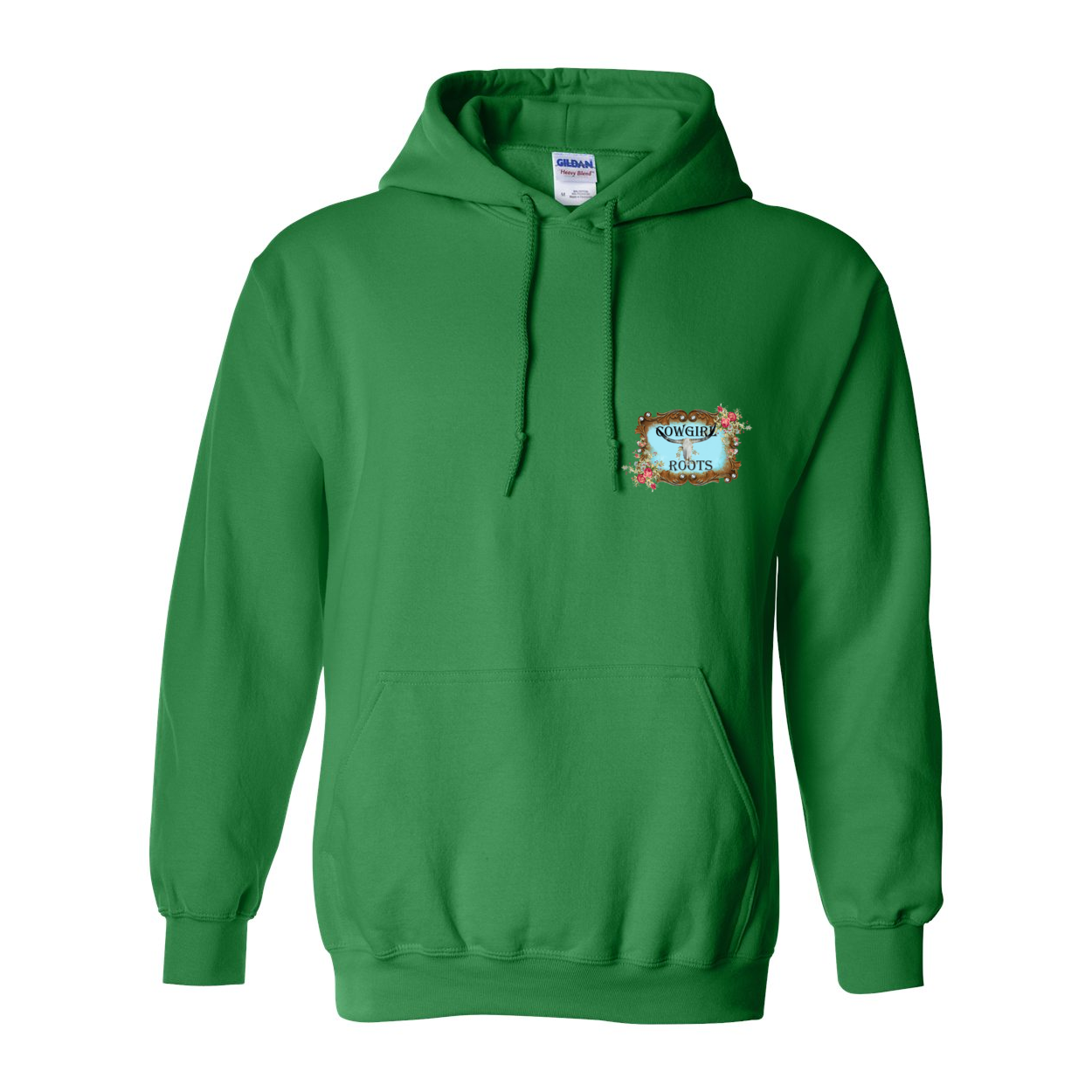 Tropical Grey Stallion Horse Design on Back Front Pocket Hoodies