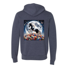 Load image into Gallery viewer, Spring Moon Horse Zip-Up Front Pocket Hooded Sweatshirts
