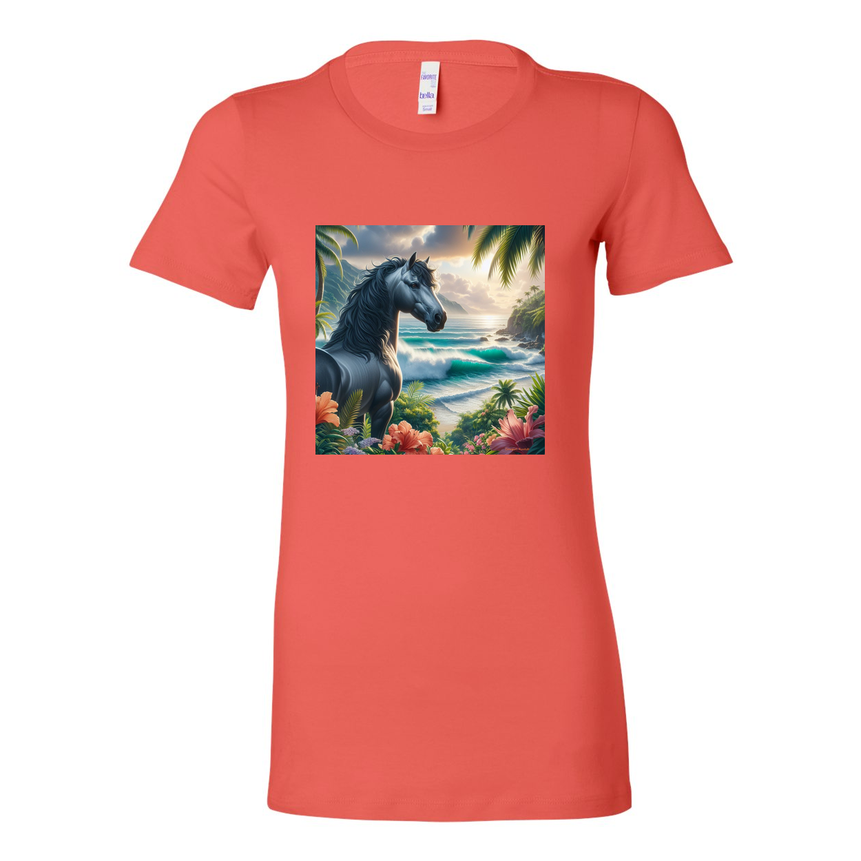 Tropical Grey Stallion Horse Favorite T Shirts