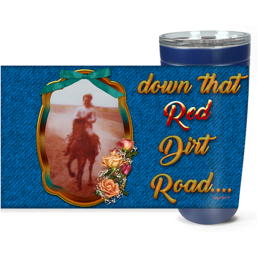 Cowgirl Roots™ Red Dirt Road Pin Up Tumbler 20oz Stainless Steel Insulated Hot and Cold Travel Mugs