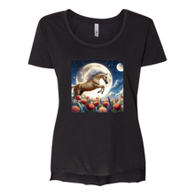 Load image into Gallery viewer, Palomino Moonshine Horse Scoop Neck T Shirts
