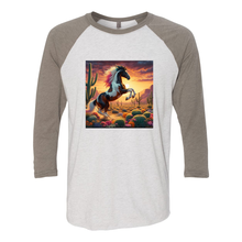 Load image into Gallery viewer, Painted Desert Horse 3 4 Sleeve Raglan T Shirts
