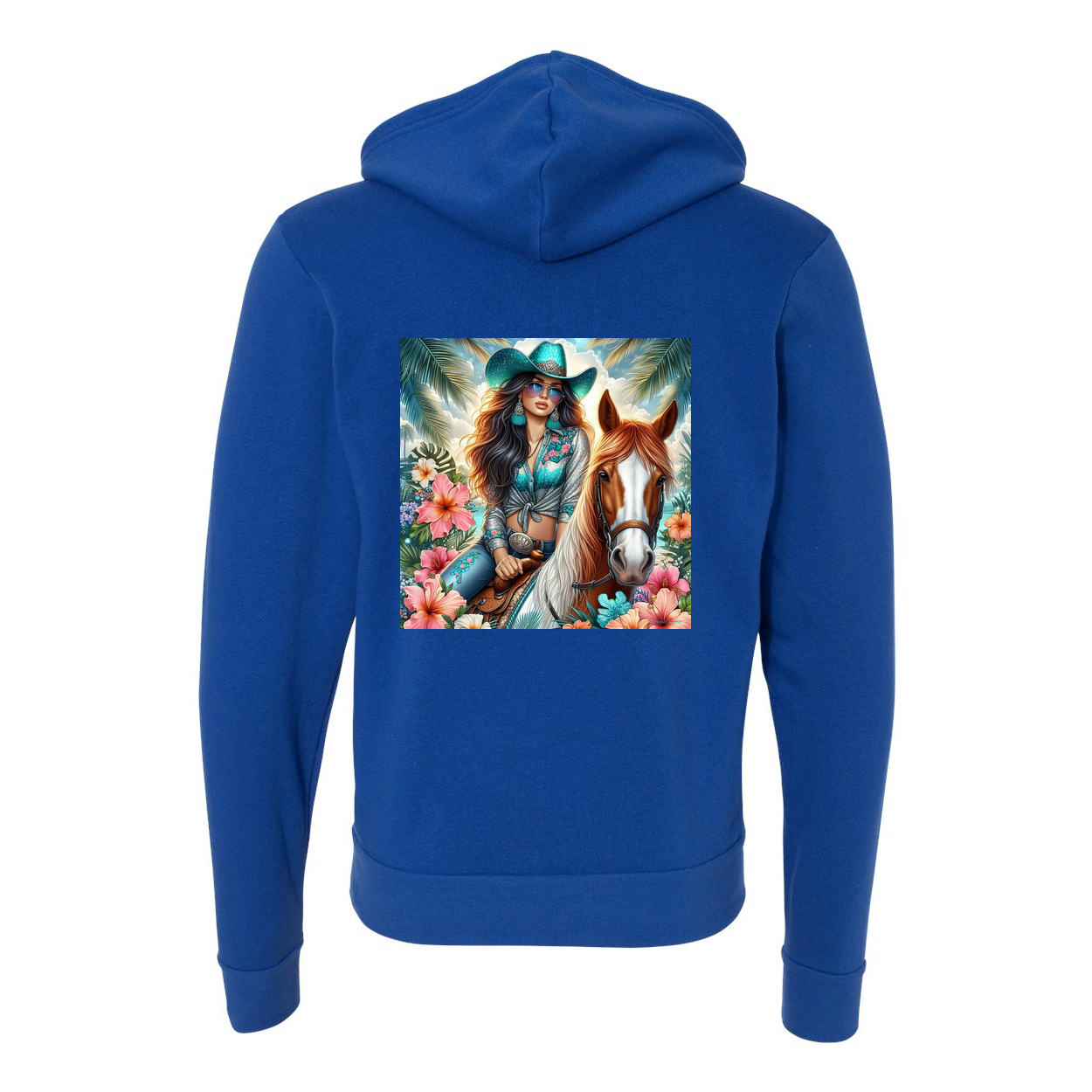 Cowgirl Tropics Zip-Up Front Pocket Hoodies