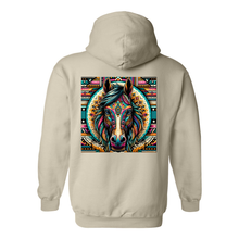 Load image into Gallery viewer, Tribal Horse Dusty Design on Back Front Pocket Hoodies
