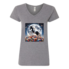 Load image into Gallery viewer, Spring Moon Horse V Neck T Shirts
