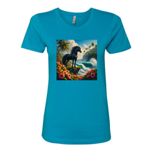 Load image into Gallery viewer, Tropical Black Stallion Horse Boyfriend T Shirts

