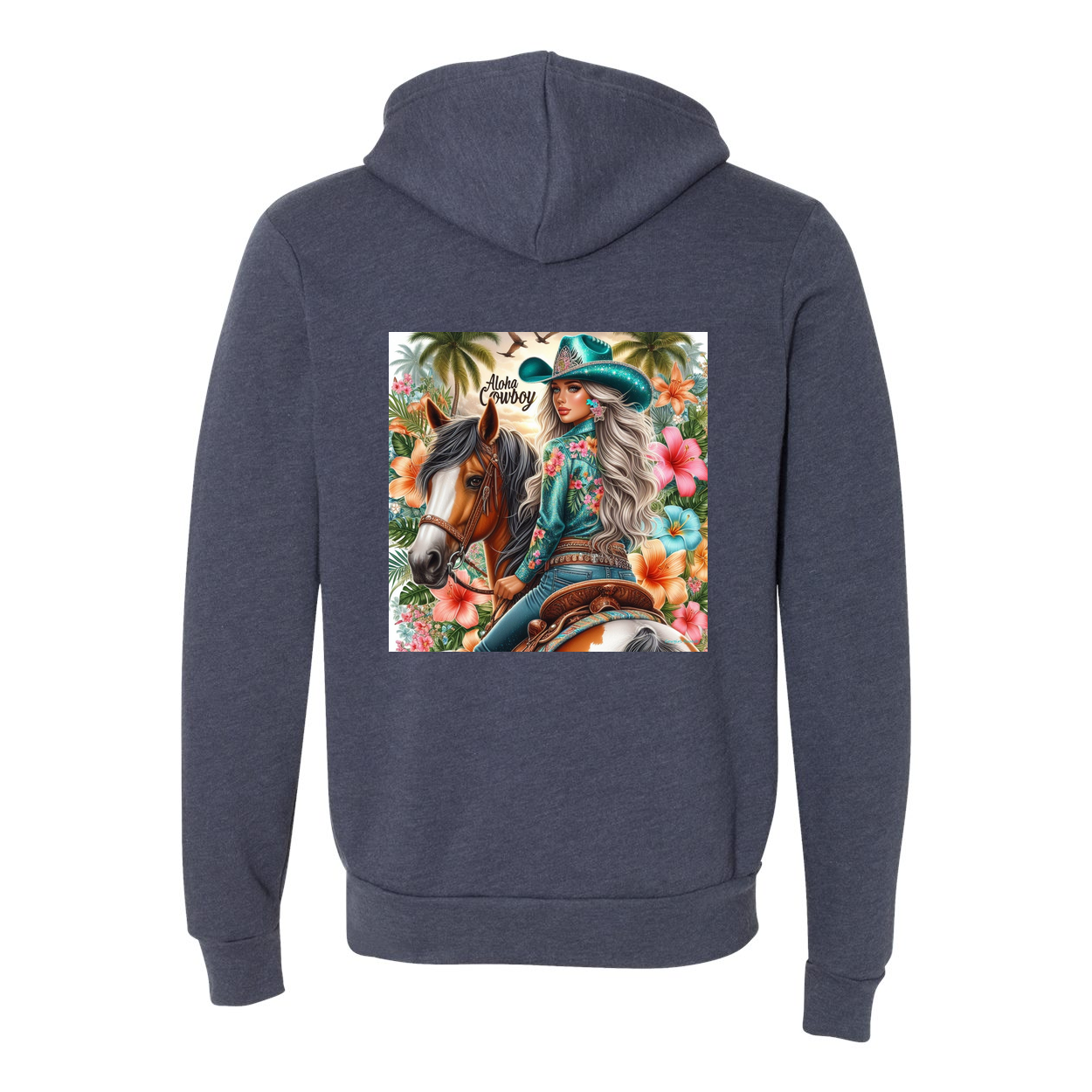 Aloha Cowboy Zip-Up Front Pocket Hoodies