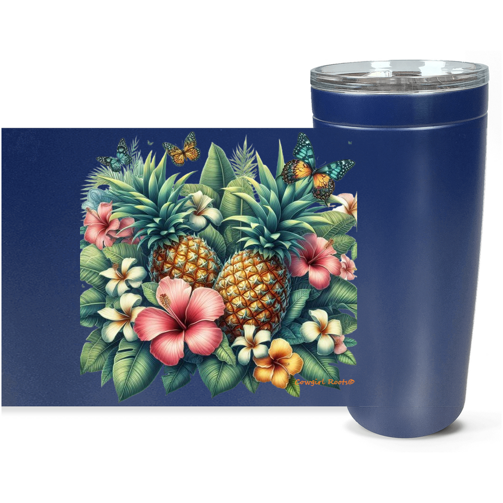 Cowgirl Roots™ Pineapple Express Tumbler 20oz Stainless Steel Insulated Hot and Cold Travel Mugs