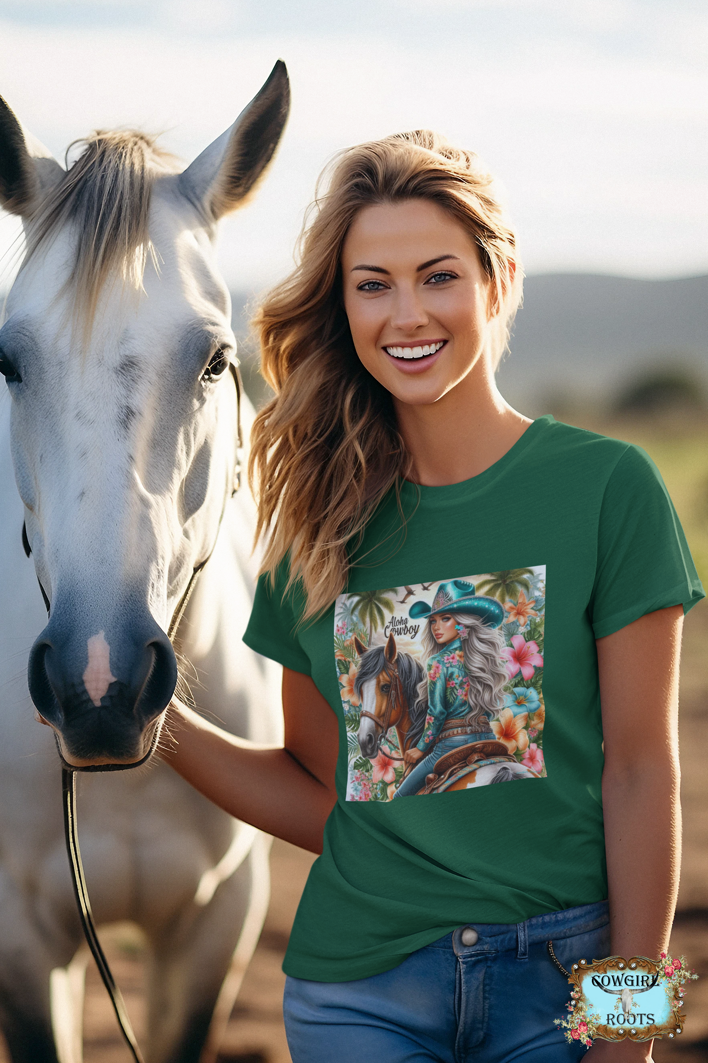 Aloha Cowboy Island Cowgirl T Shirts