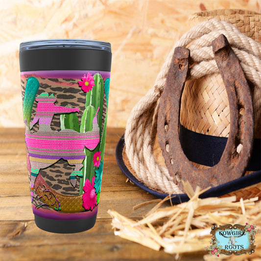 Cowgirl Roots™ Tumbler 20oz Desert Bronc, Stainless Steel Insulated Hot and Cold Mug