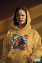 Load image into Gallery viewer, Hawaiian Girl on Horse Pull Over Front Pocket Hoodies
