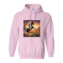 Load image into Gallery viewer, Painted Desert Horse Pull Over Front Pocket Hoodies
