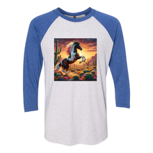 Load image into Gallery viewer, Painted Desert Horse 3 4 Sleeve Raglan T Shirts
