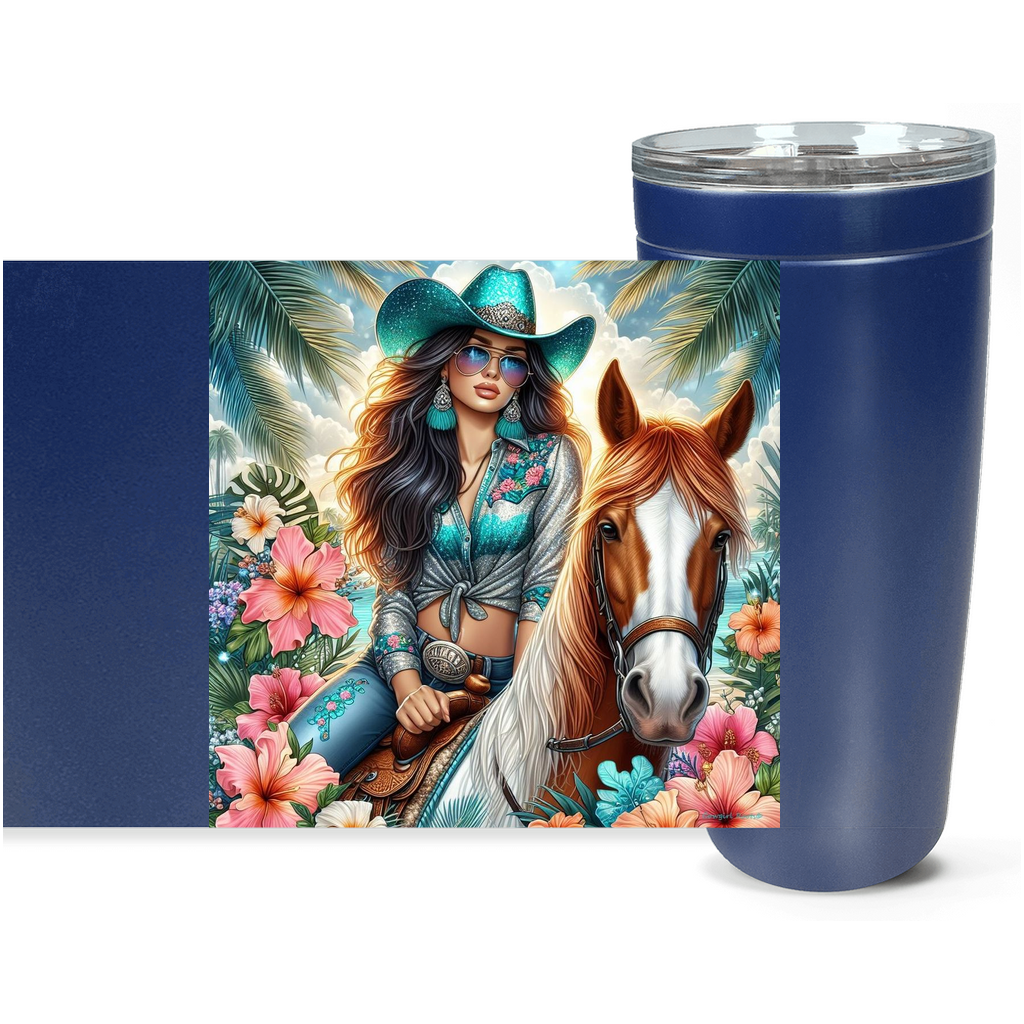 Cowgirl Roots™ Tumbler 20oz Cowgirl Tropics Stainless Steel Insulated Hot and Cold Travel Tumbler Mugs