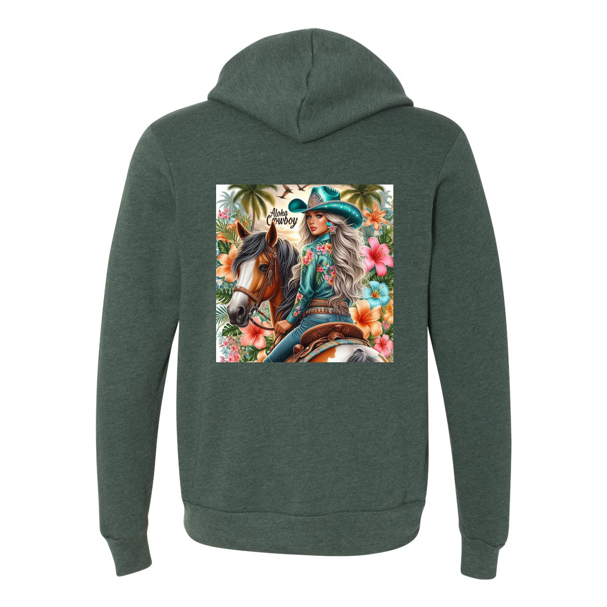 Aloha Cowboy Zip-Up Front Pocket Hoodies