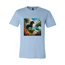 Load image into Gallery viewer, Tropical Black Island Stallion Horse T Shirts
