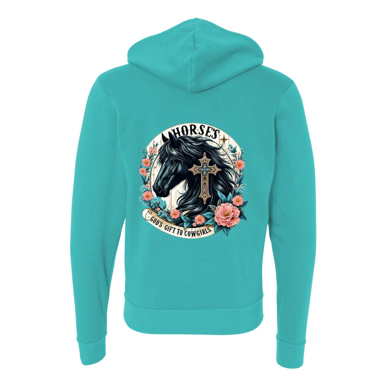 Gods Gift to Cowgirls Zip-Up Front Pocket Sweatshirts