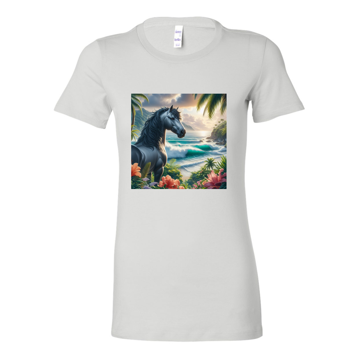 Tropical Grey Stallion Horse Favorite T Shirts