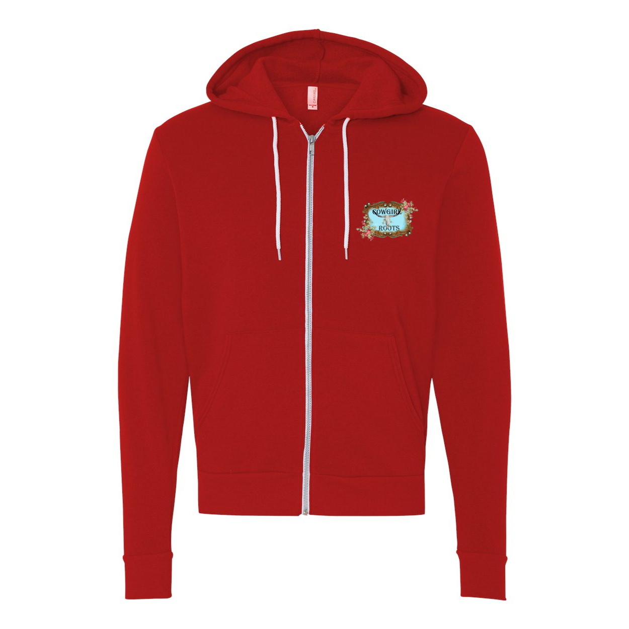 Tropical Grey Stallion Zip-Up Front Pocket Hooded Sweatshirts