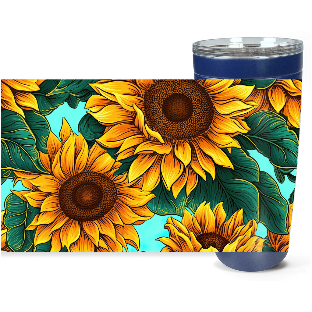 Cowgirl Roots™ Bold Sunflowers Tumbler 20oz Stainless Steel Insulated Hot and Cold Travel Mugs