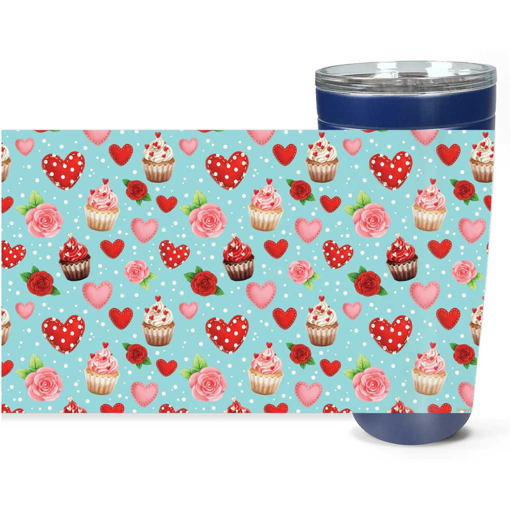 Cowgirl Roots™ Love Cup Cakes Tumbler 20oz Stainless Steel Insulated Hot and Cold Travel Mugs