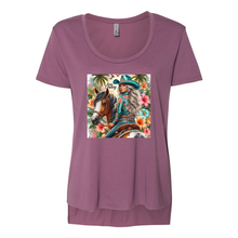 Load image into Gallery viewer, Aloha Cowboy Island Cowgirl Scoop Neck T Shirts
