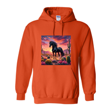 Load image into Gallery viewer, Black Stallion Desert Sunset Pull Over Front Pocket Hoodies
