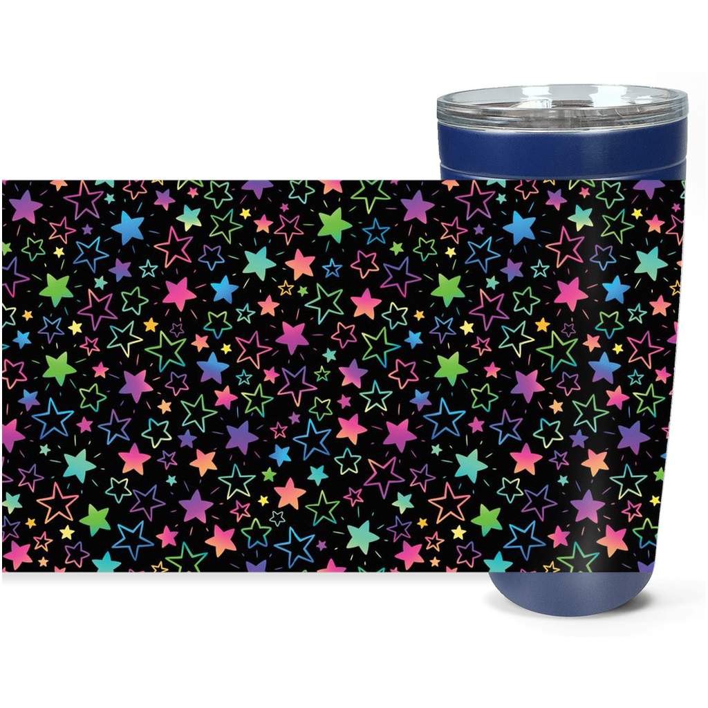 Cowgirl Roots™ Rainbow Stars Design Tumbler 20oz Stainless Steel Insulated Hot and Cold Travel Mugs