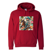 Load image into Gallery viewer, Aloha Cowboy Island Girl Pull Over Front Pocket Hoodies
