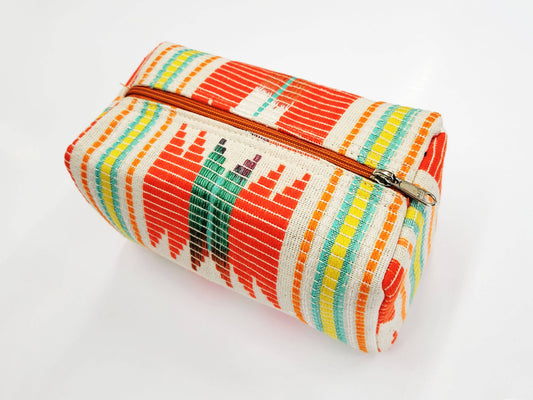 Cheryl Pouch Cosmetic or Carry Bag Multifunction Hand Woven Cotton