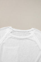 Load image into Gallery viewer, White Exposed Seam Detail Loose T-shirt
