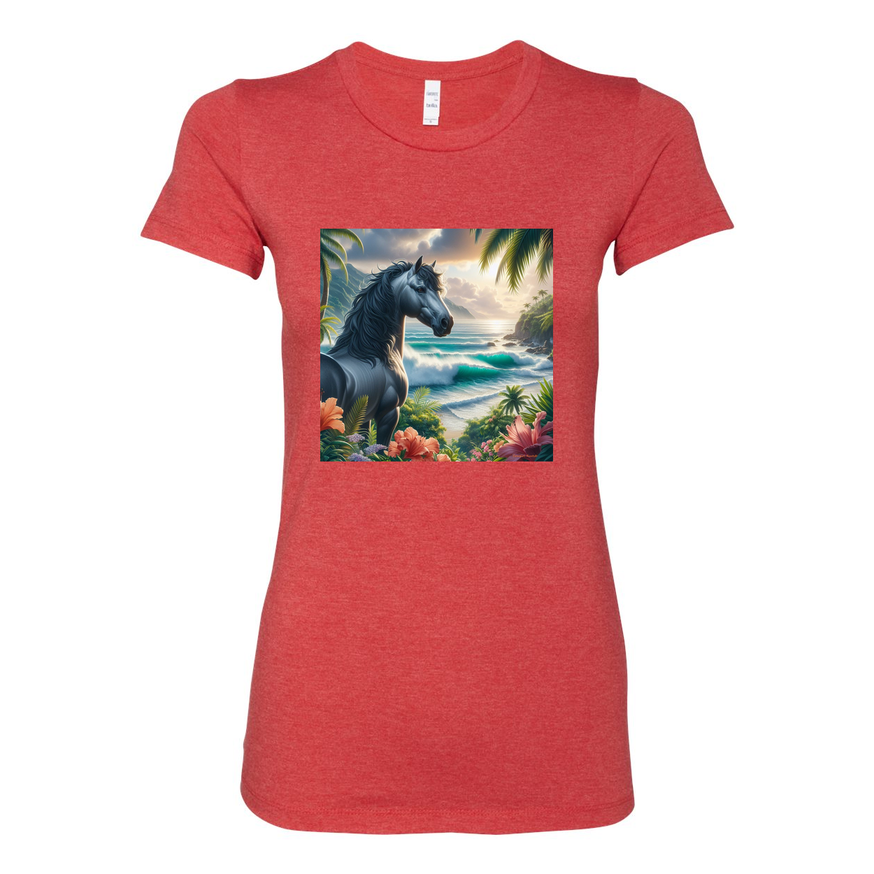 Tropical Grey Stallion Horse Favorite T Shirts