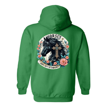 Load image into Gallery viewer, Gods Gift to Cowgirls Design On Back Front Pocket Hoodies
