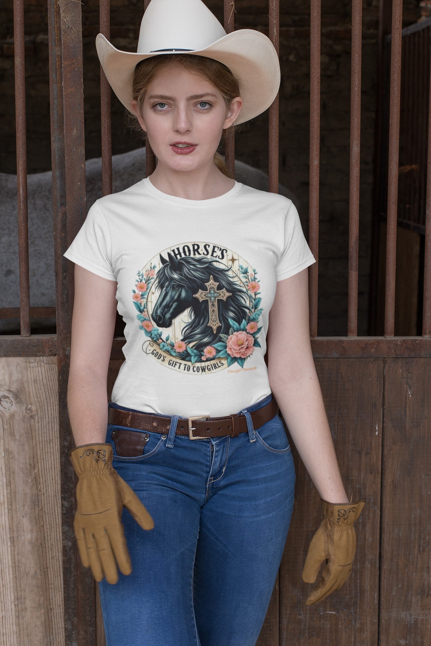 Horses Gods Gift to Cowgirls T Shirts