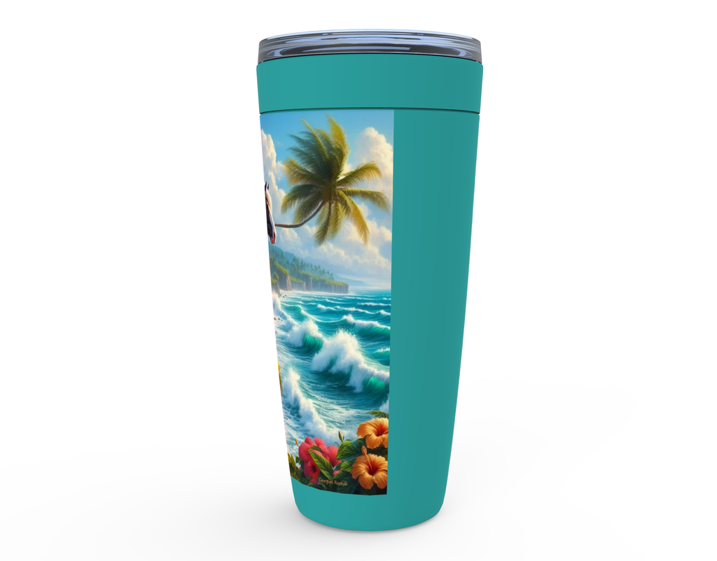 Cowgirl Roots™ Tropical Red and White Paint Horse Tumbler 20oz Stainless Steel Insulated Hot and Cold Travel Mugs