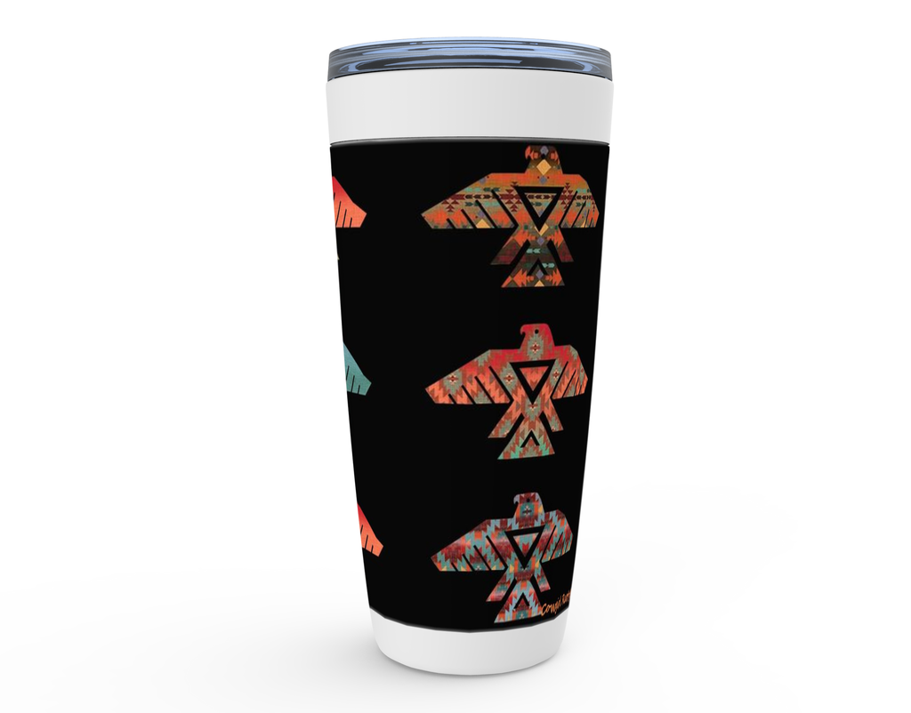 Cowgirl Roots™ Thunderbird Design Tumbler 20oz Stainless Steel Insulated Hot and Cold Travel Mugs