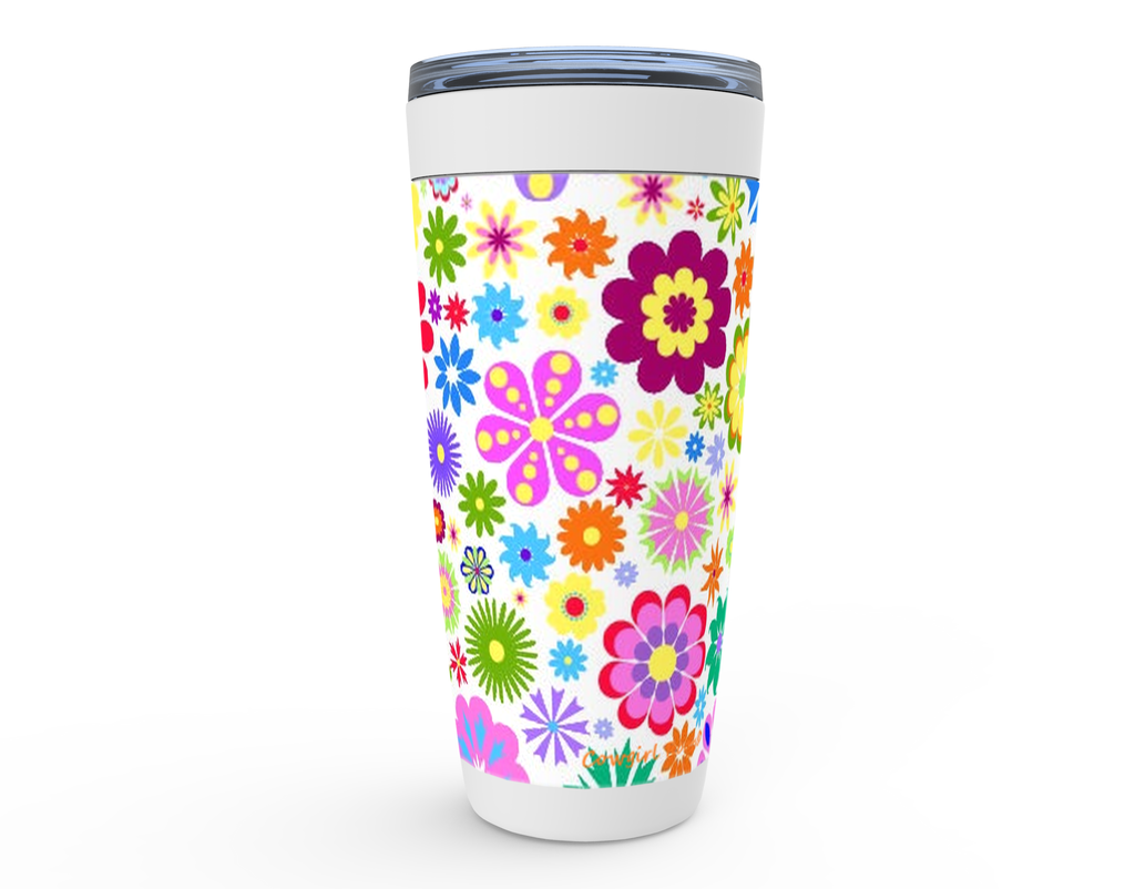 Cowgirl Roots™ Garden Flowers Tumbler 20oz Stainless Steel Insulated Hot and Cold Travel Mugs