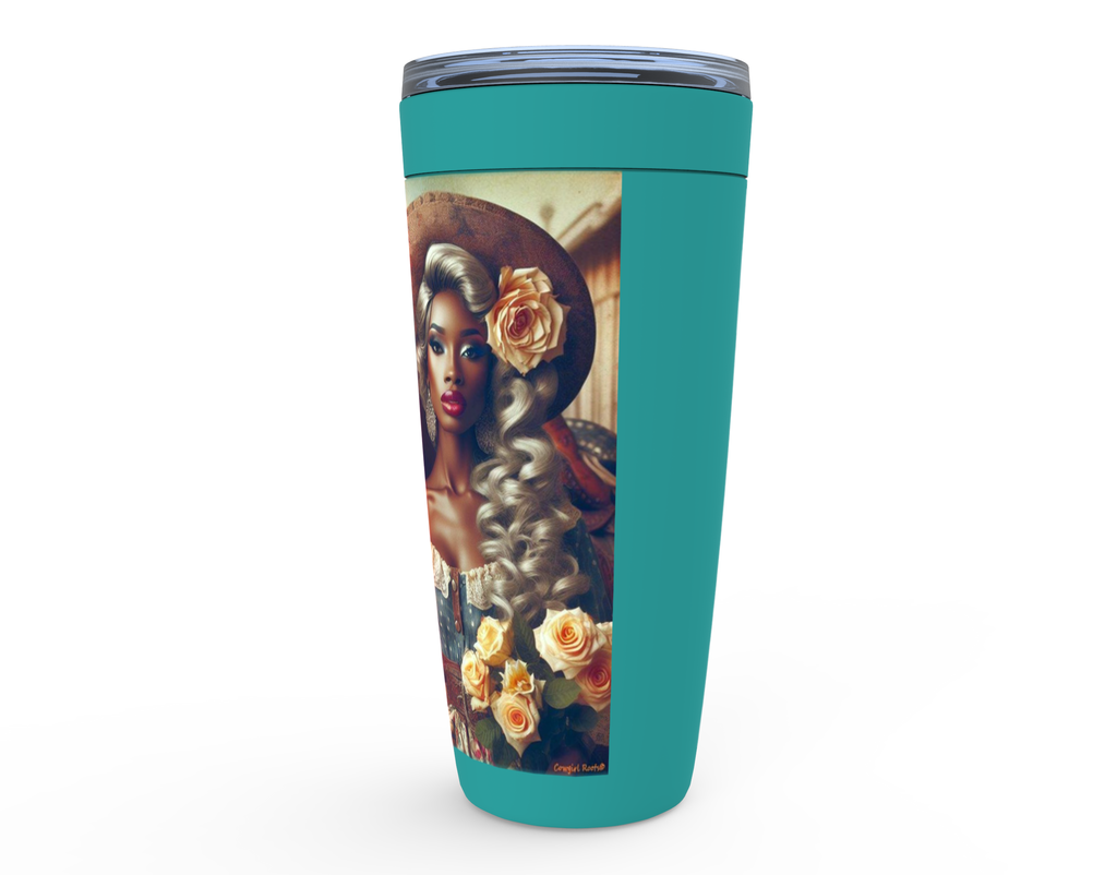 Cowgirl Roots™  Bey This Ain't Texas Pin Up Cowgirl Tumbler 20oz Stainless Steel Insulated Hot and Cold Travel Mugs