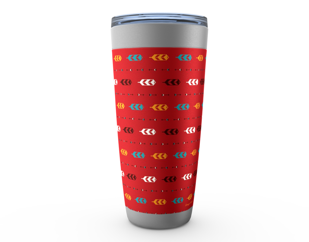 Cowgirl Roots™ Little Feathers Tumbler 20oz Stainless Steel Insulated Hot and Cold Travel Mugs