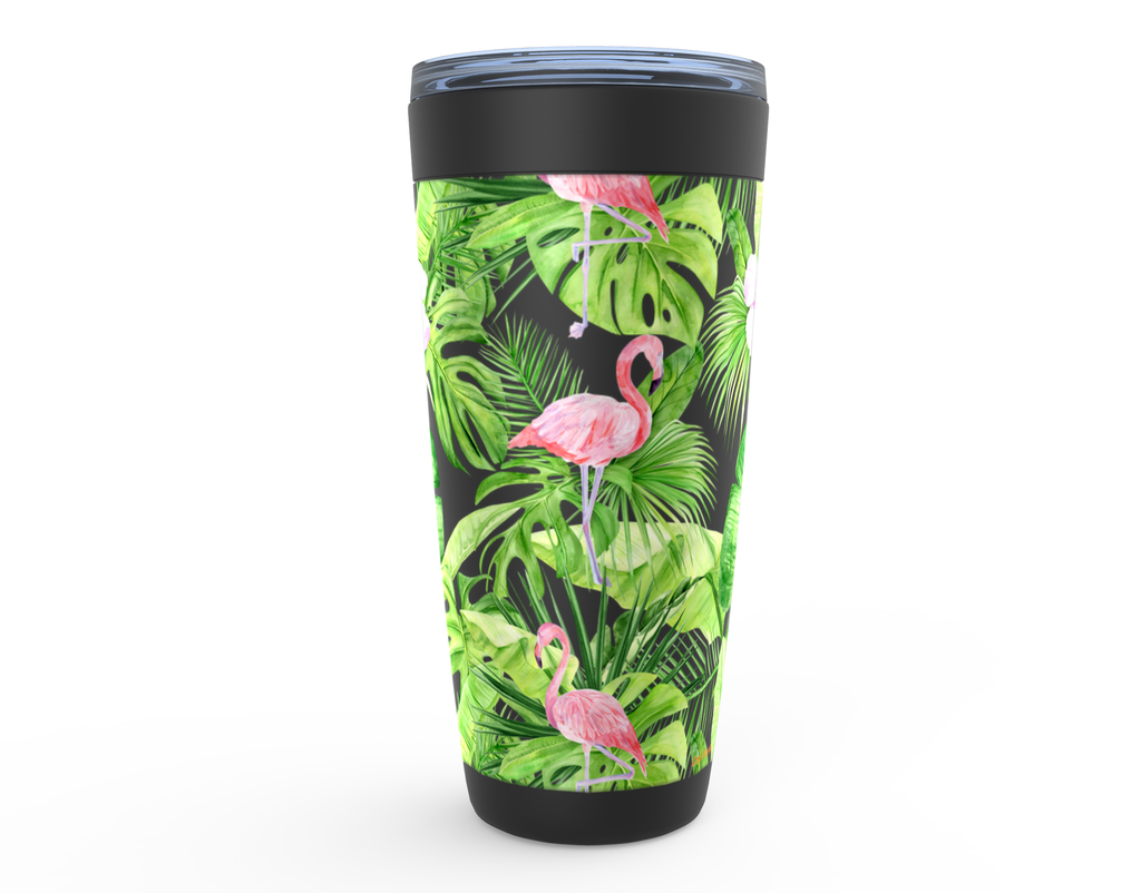 Cowgirl Roots™ Tropical Flamingos Tumbler 20oz Stainless Steel Insulated Hot and Cold Travel Mugs