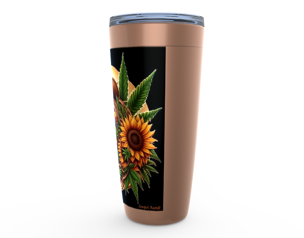 Cowgirl Roots™ Rasta Sunshine Horse Tumbler 20oz Stainless Steel Insulated Hot and Cold Travel Mugs