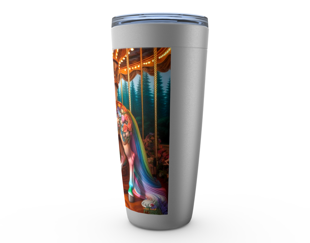 Cowgirl Roots™ Carousel Pony Tumbler 20oz Stainless Steel Insulated Hot and Cold Travel Mugs