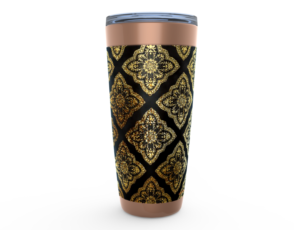 Cowgirl Roots™ Golden Western Royalty Tumbler 20oz Stainless Steel Insulated Hot and Cold Travel Mugs