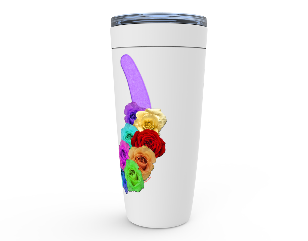 Cowgirl Roots™ Lucky Roses in Purple 20oz Stainless Steel Insulated Hot and Cold Travel Mugs