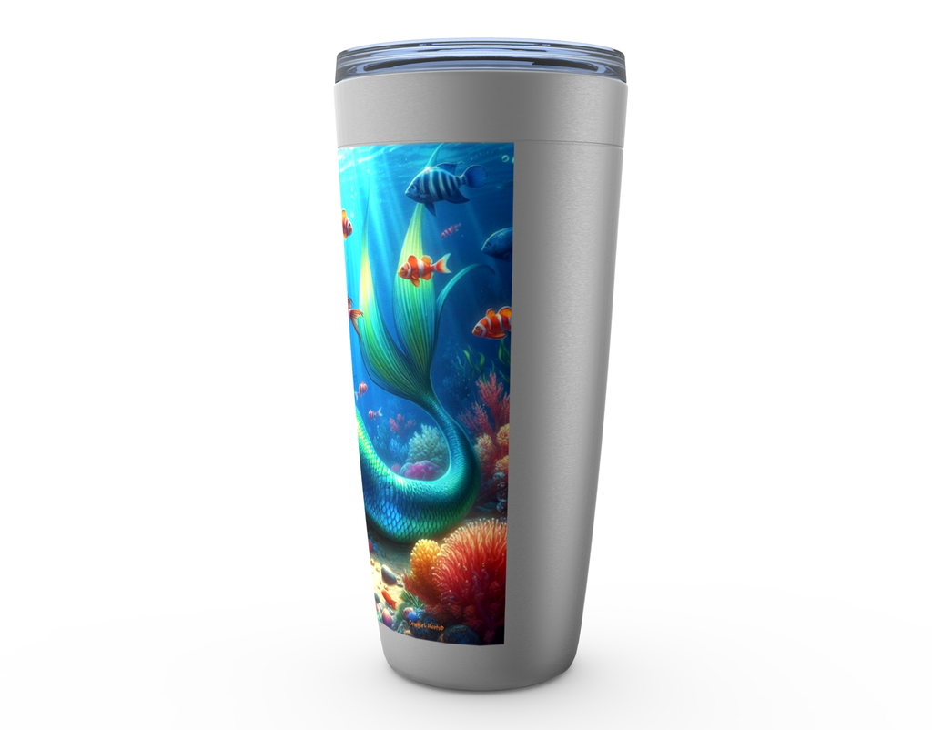 Cowgirl Roots™ Mermaid Coral Tumbler 20oz Stainless Steel Insulated Hot and Cold Travel Mugs